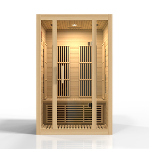 Cabine de Sauna à vapeur sèche à l'ozone pour 2 personnes, chauffage de la maison, dôme, Hemlock, Sauna à infrarouge lointain, à vendre - Product Image 2