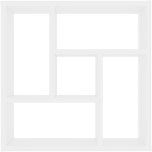 <strong>Wall</strong> <strong>Shelves</strong> Mounted Floating Shelving <strong>Unit</strong> for Bedrooms, Offices Living Rooms &amp; Kitchens <strong>White</strong> 45.1x16x45.1 cm Chipboard - Product Image 4
