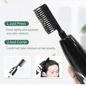 Tintura de Cabelo DIY Sem Mistura |   Fórmula Vegana | Sem Amônia | Cobertura Cinza | <span class=keywords><strong>Henna</strong></span> |   Preto | Aplicador Sem Bagunça | Versão Personalizada OEM/ODM - Product Image 2