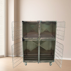 CH luxe moderne vétérinaire chenil/chats Cages d'élevage Simple haute boîte 304 acier inoxydable pliable chien maisons fer animaux oiseaux - Product Image 6
