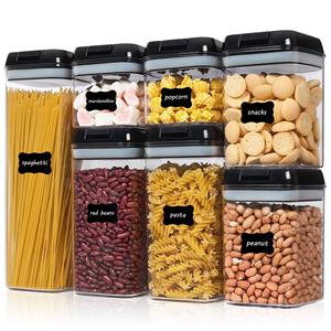 Hot Selling Plastic Bpa Free Airtight Dry Cereal Food Storage Containers Set For Sugar Flour Baking