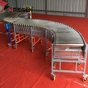 Yeni tasarım özelleştirilmiş endüstriyel üretim konveyör hattı kamyon boşaltma için hiçbir güç esnek makaralı konveyör - Product Image 4