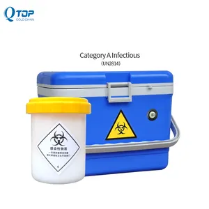 High quality 17L Portable pu insulate plastic ice cooler box for medical ice chest UN2814