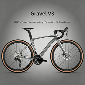 จักรยานกราเวล V3 รุ่น R7170 24 สปีด ระบบเกียร์อิเล็กทรอนิกส์ ดิสก์เบรกไฮดรอลิก จักรยานไซโคลครอสทุกสภาพถนน โครงคาร์บอน - Product Image 2