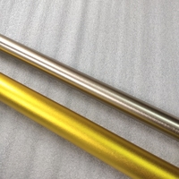 Tube rond en aluminium anodisé sablé