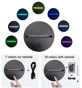 3D Art LED Night Lamp with <b>Remote</b> Control ABS Material Luminous Crystal Decor for Desktop or Bedside for Home Decor - Product Image 4