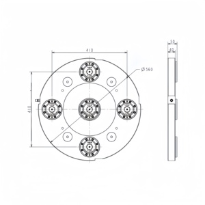 Bloc carré à double tête <span class=keywords><strong>AMF</strong></span> <span class=keywords><strong>Zero</strong></span> <span class=keywords><strong>Point</strong></span> assemblé sur CNC 3A-10000189 - Product Image 4