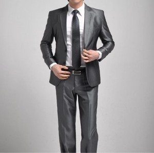 <span class=keywords><strong>Traje</strong></span> de Negocios para <span class=keywords><strong>Hombre</strong></span> de Alta Calidad, Color <span class=keywords><strong>Gris</strong></span> Plateado, Corte Entallado, Transpirable, Suave, <span class=keywords><strong>Traje</strong></span> de Novio para Boda - Product Image 2