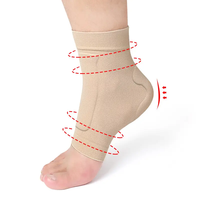Coussinets élastiques unisexes en gel de silicone médicaux réglables Manchons de cheville de compression Chaussettes de pied pour douleurs articulaires Protection en nylon