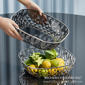 Square Fruit <b>Plate</b> Food Grade Pet Material Household Kitchen Dishware For Fruits And Snacks - Product Image 1