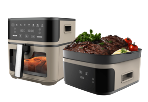 2 trong 1 đa chức năng 1700W Nồi chiên không khí thiết kế của hình ảnh Kính quan điểm cửa sổ 3C GS CB ETL CE giấy chứng nhận thông qua nướng - Product Image 4