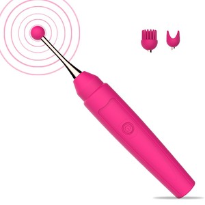 Pluma vibradora de silicona para masturbación femenina, pluma para orgasmo de vibración fuerte de 10 frecuencias, palo de masaje eléctrico, punto estimulante del clítoris - Product Image 1