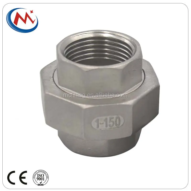 1/8"-4" Stainless Steel SS201 304 316 CF8 CF8M Pipe Fitting Union for agriculture and industry