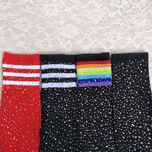 Bas en coton Long pour femmes, chaussettes scintillantes, au-dessus des genoux, bas Sexy, 1 paire - Product Image 4