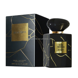 Eau de Cologne pour homme 100 ml, design unique noir, parfum neutre, spray corporel, parfum intense et durable - Product Image 1