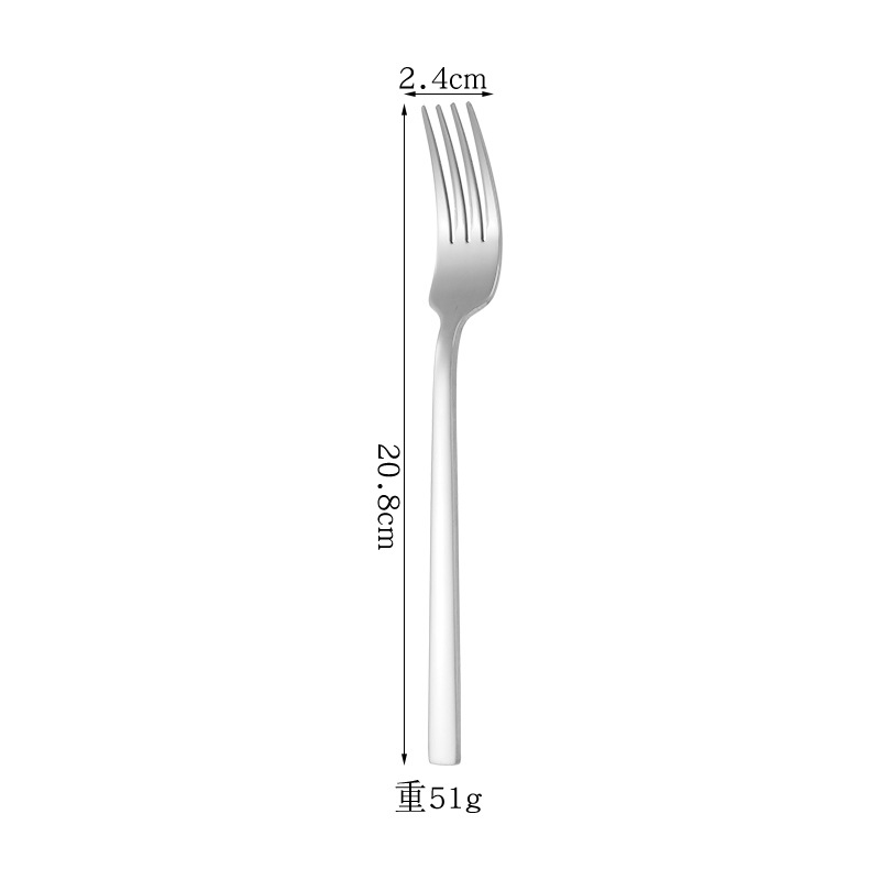 Fourchette à dîner à manche carré [Argent]