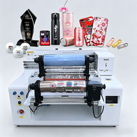 Imprimante hybride UV DTF à double tête XP600 haute vitesse 6050 pour acrylique, bois, métal, autocollants et cylindres (impression plat et rouleau)