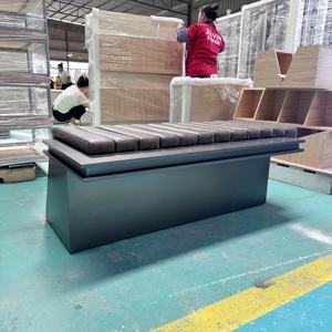 Chaise <span class=keywords><strong>de</strong></span> canapé en métal en acier inoxydable <span class=keywords><strong>Centre</strong></span> commercial Siège <span class=keywords><strong>de</strong></span> repos Chaise <span class=keywords><strong>de</strong></span> <span class=keywords><strong>loisirs</strong></span> en cuir - Product Image 2