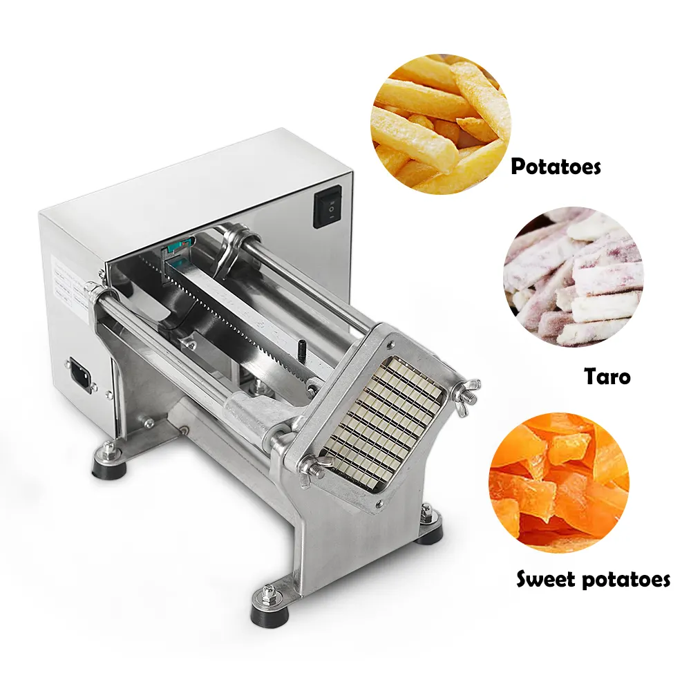 Hoge Kwaliteit Hete Commerciële Snij Friet Machine Rvs Keuken Aardappel Snijmachine Aardappel Snijmachine Met 3 Messen