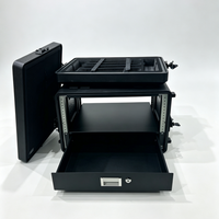 Boîtier en plastique PE économique, profondeur moyenne 26/39/50 cm, hauteur 2/3/4/6U, montage en rack standard