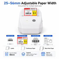 Printer Termal Mini Portabel 2-inci dengan Kecepatan 260mm/s dan 203dpi, Tersedia untuk Label Parfum
