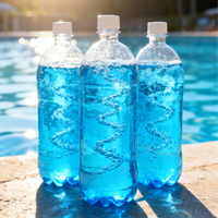 Vente en gros de bouteilles en plastique PET de grande capacité de 2 L pour jus, boissons, eau minérale, boissons énergisantes, avec bouchon à vis