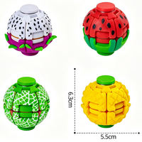 3D-geprint fruitdesign met meerdere stijlen, kleurrijk, draaibaar, stressverlichtend, draaiende bal, speelgoed