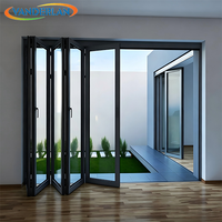 Porte pliante en aluminium à cadre fin, effet visuel maximal pour projet d'accès au balcon de maison duplex