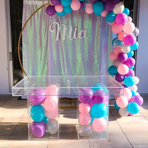Luxury Flower <strong>Table</strong> <strong>Clear</strong> Transparent Acrylic Ghost <strong>Table</strong> for Wedding Party - Product Image 5