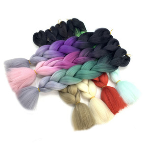 Trenzado de pelo a granel, extensión de alta temperatura, trenza Jumbo, pelo sintético preestirado, trenzado Jumbo - Product Image 1