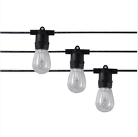 Guirlande lumineuse extérieure E14 40W, support d'ampoule résistant aux intempéries, câble d'extension