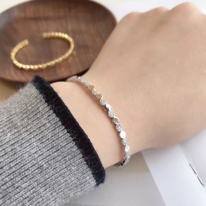 Bracelet ajustable Dylam en argent sterling 925 plaqué or 18 carats avec zircone cubique, motif cercle pavé perlé, pour femme, usage quotidien - Product Image 4