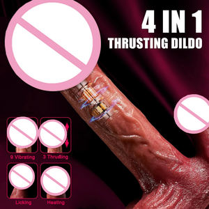 Dildo Realistis 8.7 Inci dengan Getaran dan Stimulasi Anal, Klitoris, Titik G, Pemanas, Kontrol Jarak Jauh, Mainan Seks Dewasa untuk Wanita - Product Image 2