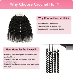 Extensions de cheveux en <span class=keywords><strong>plumes</strong></span> pour grossistes, double trame, crochet, 100 % cheveux humains vierges, pré-étirées, bouclées profondes, tresses bohèmes - Product Image 4