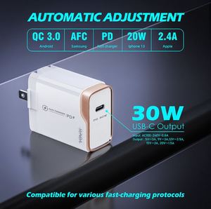New Factory Direct Customized High Quality Single C Port PD30W Cell Phone Smart Fast Charging Head - Product Image 2
