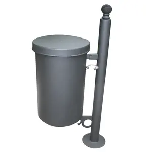 高品质的铁垃圾桶金属垃圾桶与盖钢废物容器
