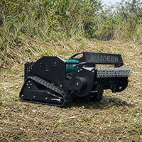 Mesin Pemotong Rumput Crawler Karet Termurah di Dunia 195CC Mesin Diesel Mini Robot Pemotong Rumput untuk Taman
