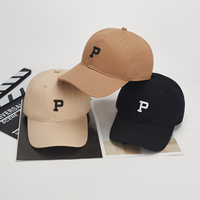 Gorra de Béisbol Ajustable de Algodón, 6 Paneles, Estructurada, de Alta Calidad, con Logotipo Bordado en 3D, Diseño de Letras, Visera Curva