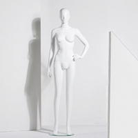 Maniquí de cuerpo entero para mujer, maniquí sexual con Base de vidrio, de plástico, blanco brillante, abstracto, gran oferta
