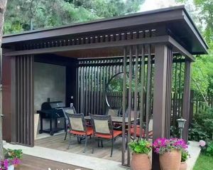 חדר שמש מודרני עצמאי עם גג זכוכית מחוסמת כפולה, מסגרת אלומיניום, ידידותי לסביבה, לגינה חיצונית לכל עונות השנה - Product Image 1