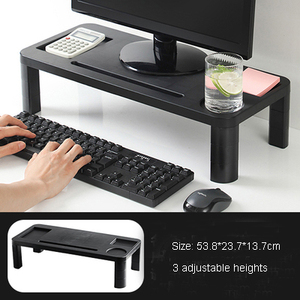 2020 Hot Sell Height <strong>Adjustable</strong> Lengthened <strong>Monitor</strong> <strong>Stand</strong> Riser with Cup Holder for Computer, Printer, Laptop... - Product Image 3