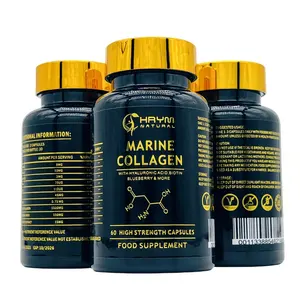 OEM Advanced Marine Collagen Complex & Makanan Super & Vitamin Boosted Capsules untuk Rambut, Kulit & Kuku Bersinar