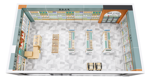 Estante de Farmacia de Pared Resistente de Metal y Madera Personalizable - Estanterías Ajustables con Recubrimiento de Polvo Epoxi para Exhibición de Medicamentos (Rápido) - Product Image 4