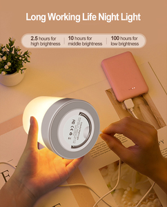 Luce <span class=keywords><strong>Notturna</strong></span> Portatile per Cameretta <span class=keywords><strong>Bambini</strong></span>, Batteria al Litio Ricaricabile 1200 mAh, <span class=keywords><strong>Lampada</strong></span> da Comodino per Neonati, Luminosità Regolabile - Product Image 5