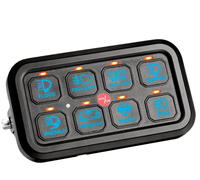 Panel de interruptores de 8 bandas Control de aplicación caliente P1 interruptor impermeable multifunción Compatible con camión RV Offroad Marine Tacoma Jeep