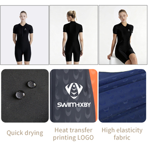 Nuevo Traje de Baño Deportivo Profesional Monocromático <span class=keywords><strong>para</strong></span> Mujer, Traje de Baño Ajustado de Una Pieza, Estampado de Competición, Protección UV Frontal, Secado Rápido - Product Image 5