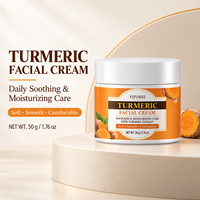 Crème Visage au Curcuma Marque Blanche Vitamine C Éclaircissante Hydratante Antioxydante Lotion Anti-Taches et Anti-Rides 50mL