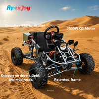 ApexJoy BAJA S3 Buggy Électrique Tout-Terrain 3kW 110km/h 72V 60Ah Quadricycle Brushless B2B Flotte Commerciale à Marge Élevée Personnalisable