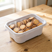 Boîte à gâteaux élégante en plastique avec couvercle transparent pour emballage de biscuits, muffins, pâtisseries de luxe et desserts