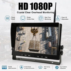 Cámara Inalámbrica para Grúa con Zoom 30x, Monitor DVR con Pantalla IPS de 10.1 Pulgadas para Reversa de Vehículos, Kit de Observación de Alta Velocidad para Grúa Torre - Product Image 3